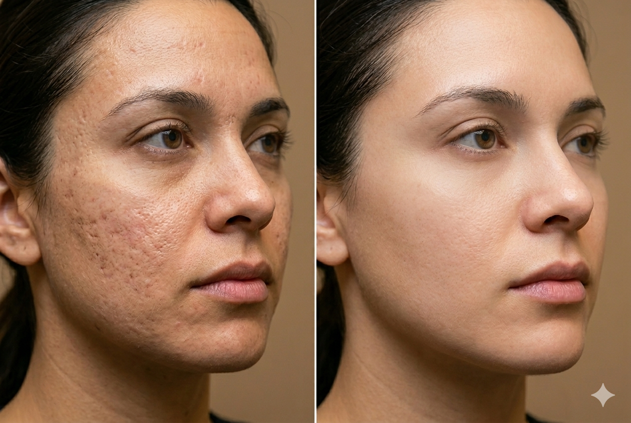 Acne treatment zone diagram